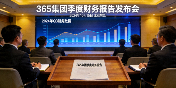 365集团季度财务报告发布会现场